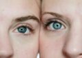 photo of woman's face reflection