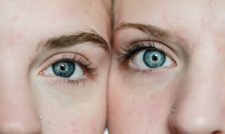 photo of woman's face reflection